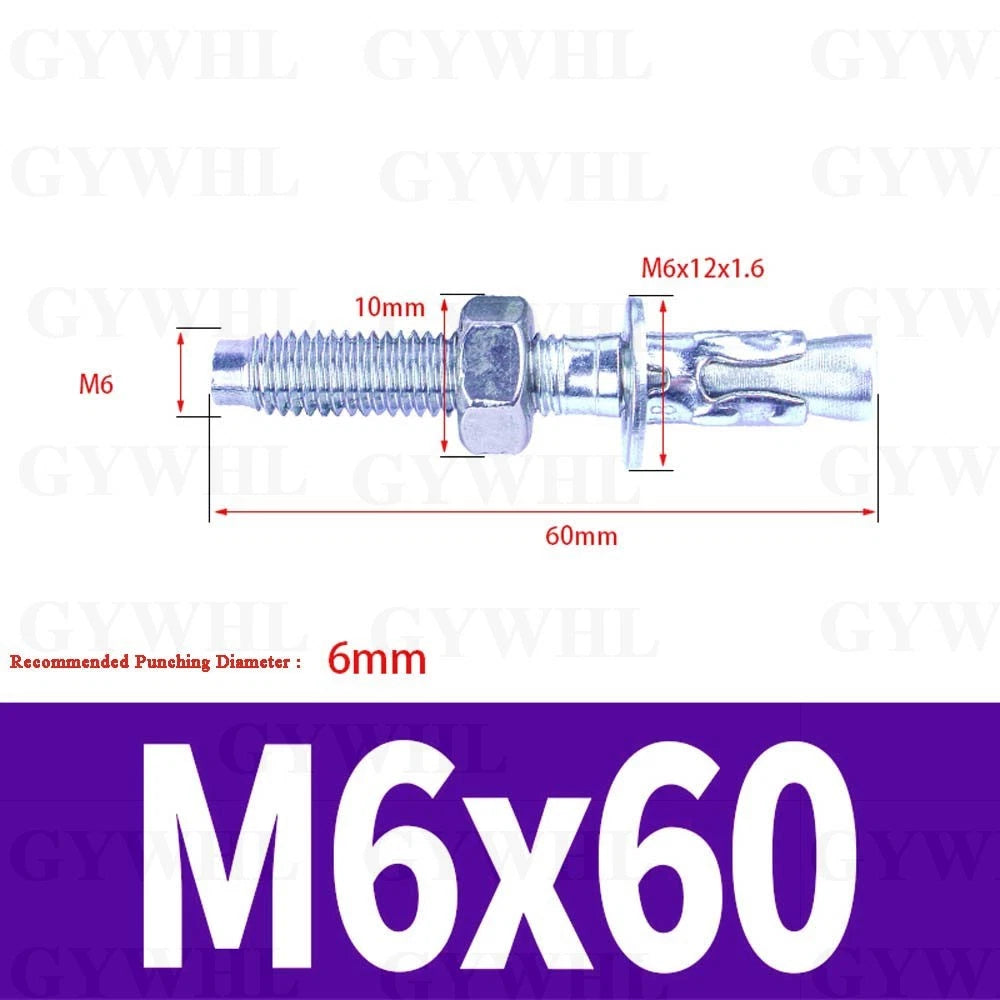 Hex Head Expansion Anchor Bolts — M6 to M20, Stainless Steel A2 & Zinc Plated, Extra Long