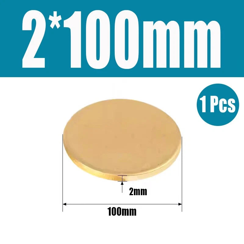 Thick 0.5mm-6mm Solid Brass Discs Blanks Discs Ø 20mm-300mm Metal Round Sheets