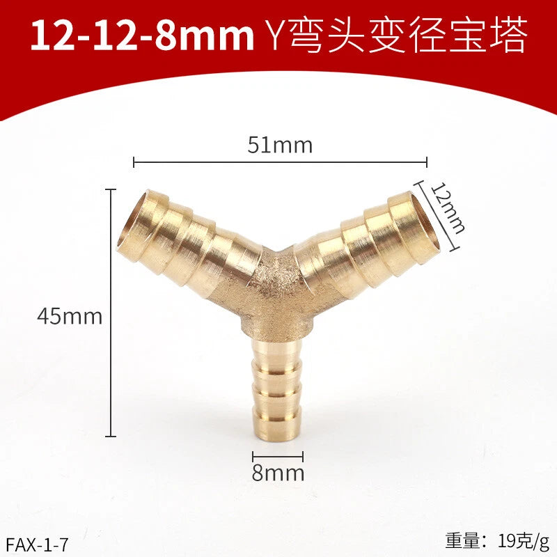 Brass Reducing Hose Fittings – Straight, L, T & Y Connectors for Gas & Air Tube