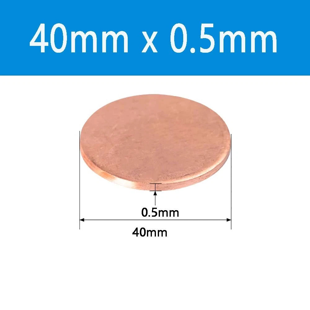 T2 Solid Pure Round Copper Sheet Flat Round Copper Disc Blank Round Metal Sheet