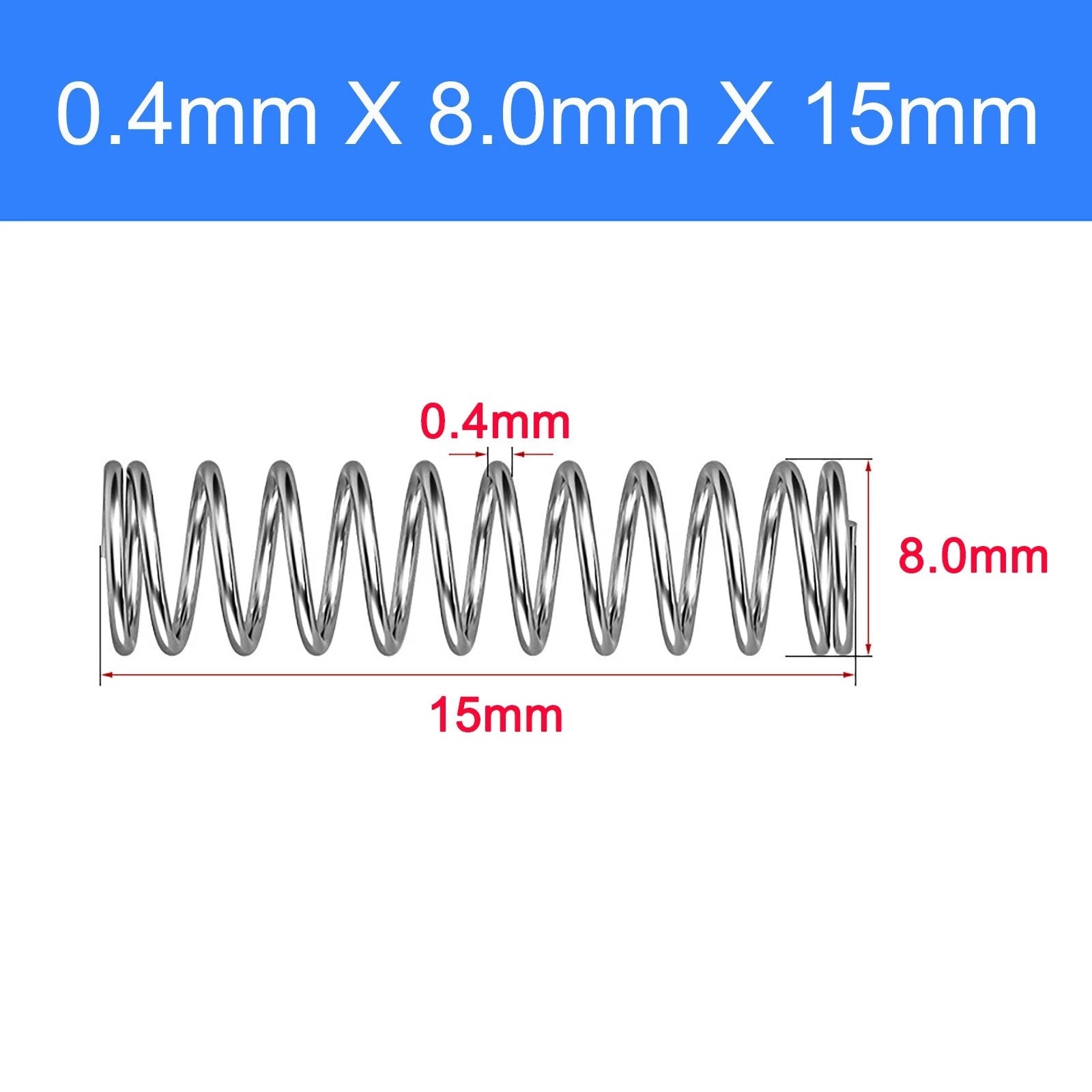 Micro Compression Spring Stainless Steel 0.4mm Wire Small Tiny Miniature Repair