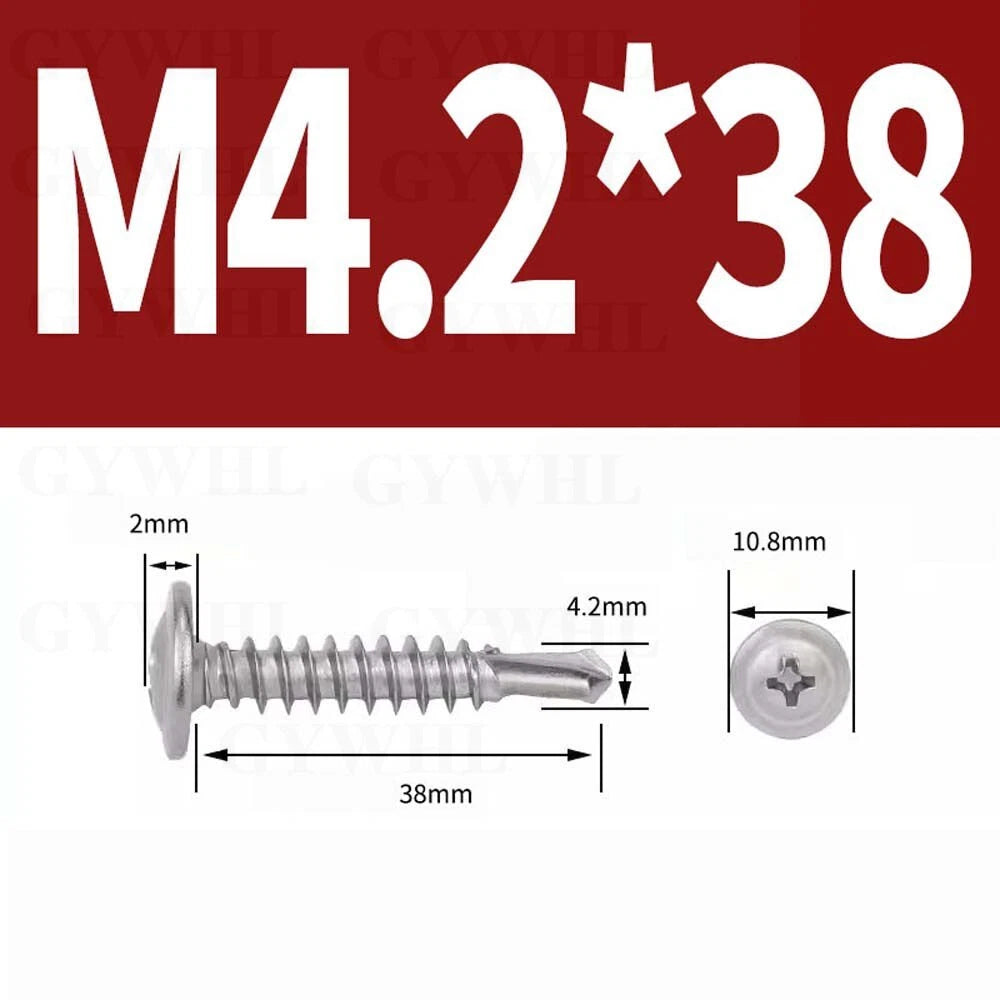 M4.2 M4.8 Self Drilling Wafer Head Screws – Steel & Stainless for Sheet Metal