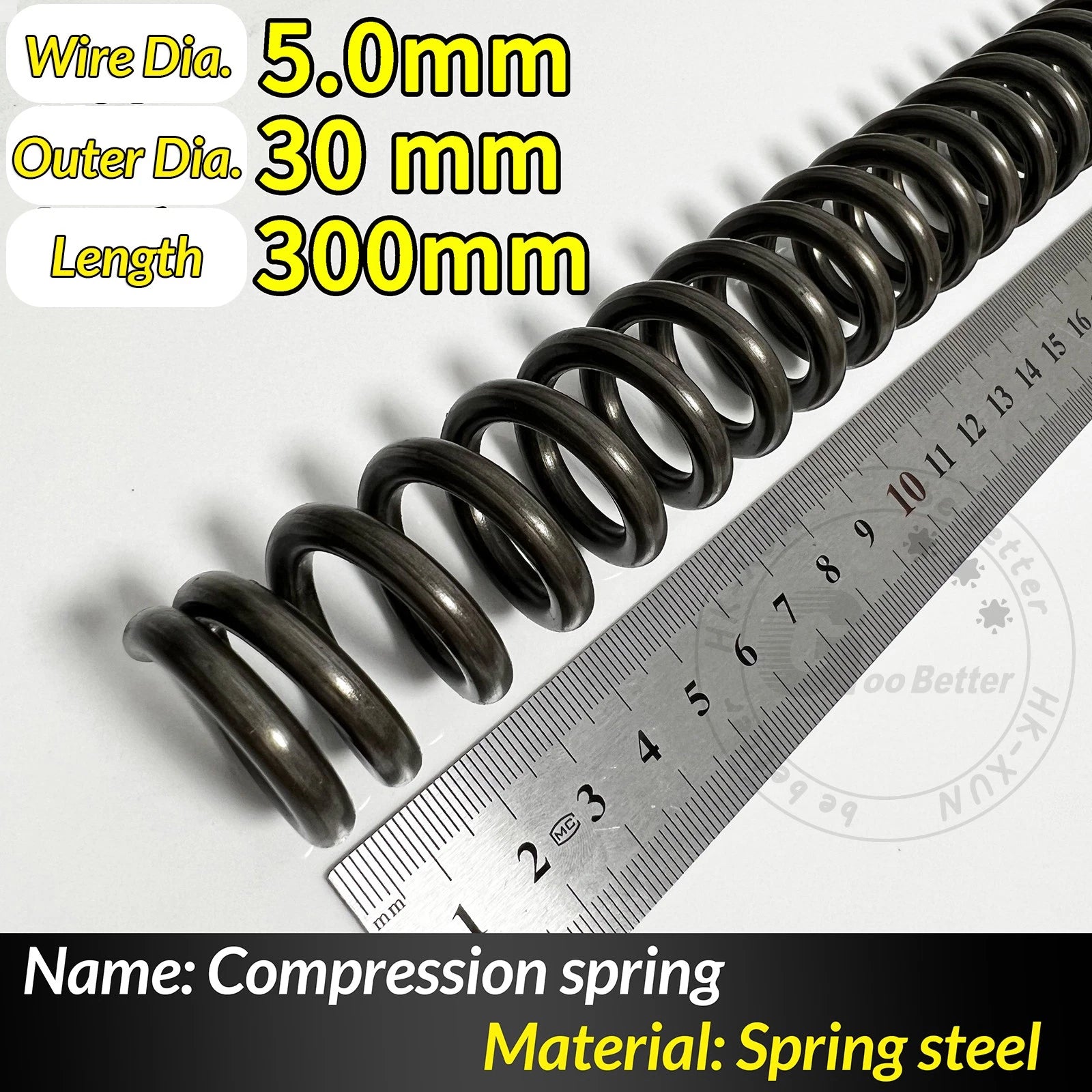 Compression Spring Pressure Springs, Wire Dia 4-5mm, OD 20-80mm, Length 300mm