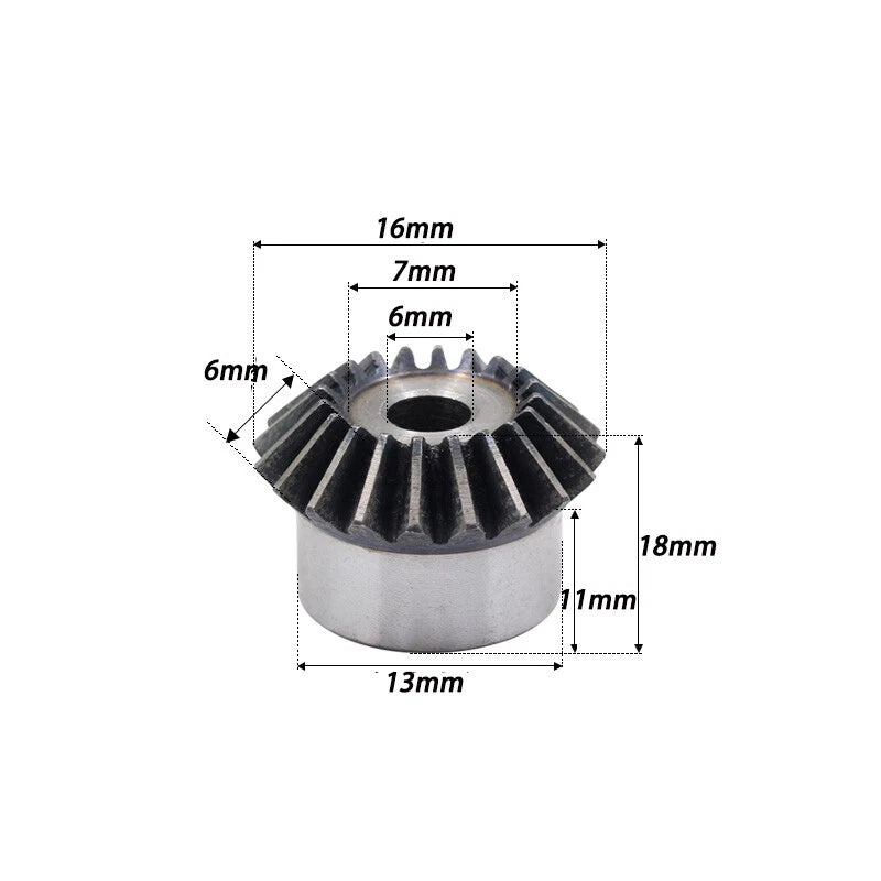 Bevel Gear 0.5/1/1.5/2/2.5/3/4/5/6 Mod 15T-40T 45# Steel 90° Transmission Gears