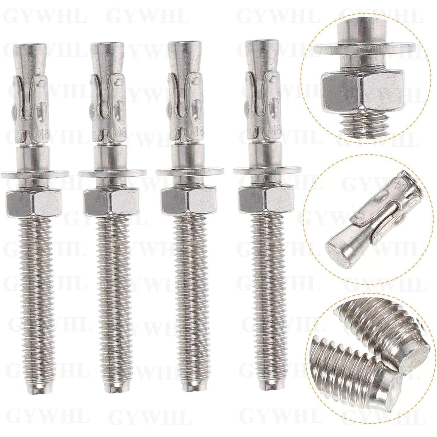 Hex Head Expansion Anchor Bolts — M6 to M20, Stainless Steel A2 & Zinc Plated, Extra Long