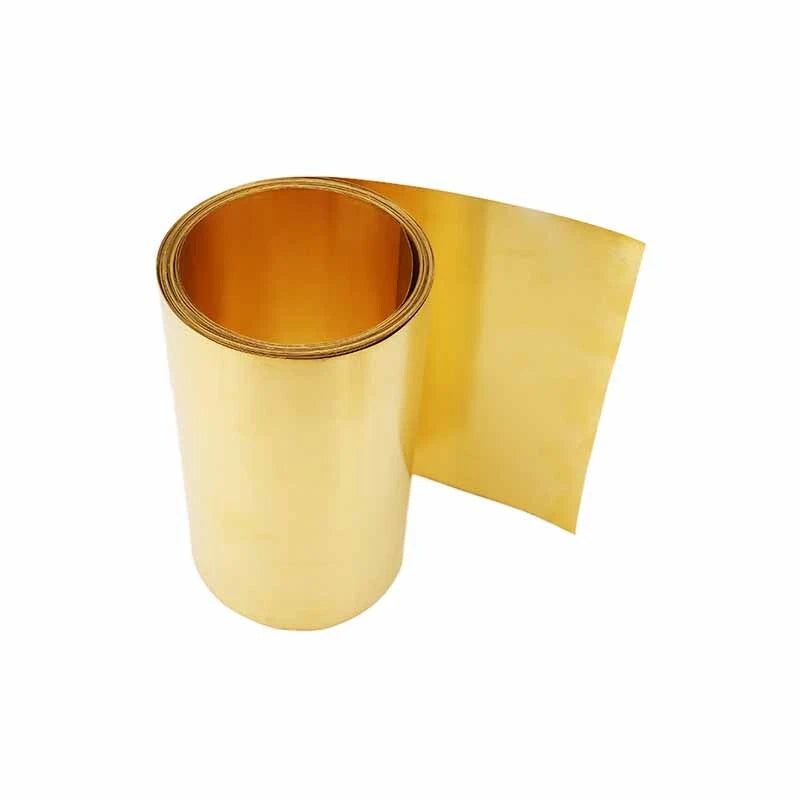 0.01-0.05mm Thick Brass Foil Band Copper Sheet Metal Fine Plate Strip 300mm Wide