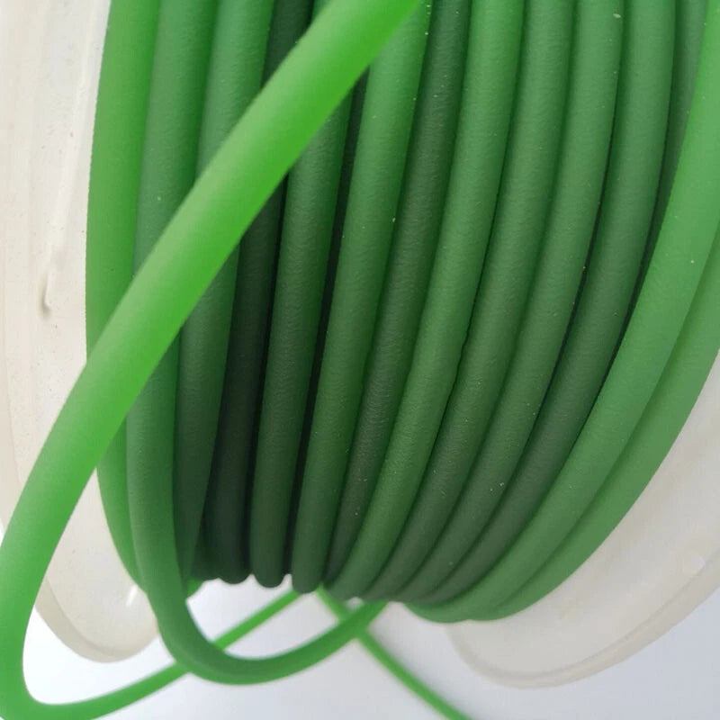 Polyurethane Round Drive Belt | PU Urethane Round Belt Ø1.5–18mm Rough Surface Green