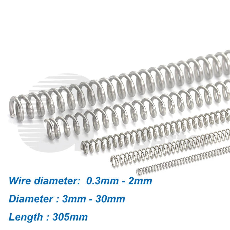 Compression Spring Various Size 3mm-30mm Diameter & 305mm Length Pressure Small