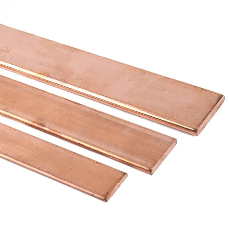 3/4/5/6mm Pure Copper Strip Flat Bar T2 Cu Metal Copper Sheet Plate 100mm Length