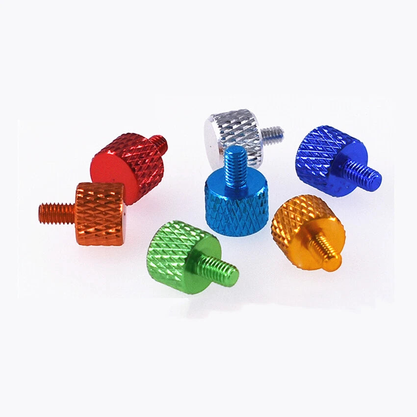 M3 Knurled Thumb Screws – Aluminium Hand Grip Knob Bolts, Multiple Colors