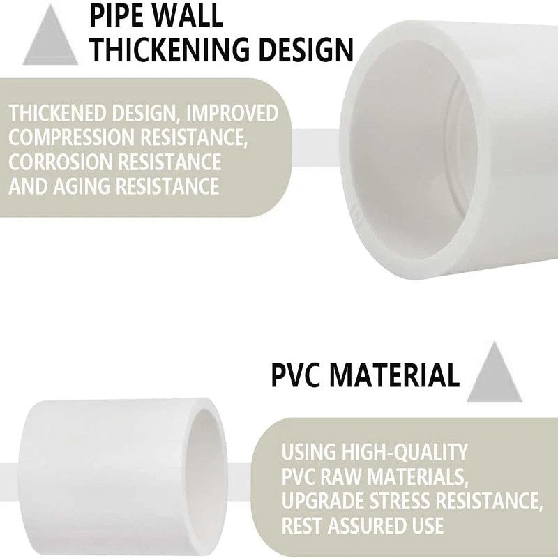 PVC Pipe Fittings 25-75mm Straight Coupler for Aquarium Water Supply 16-160mm