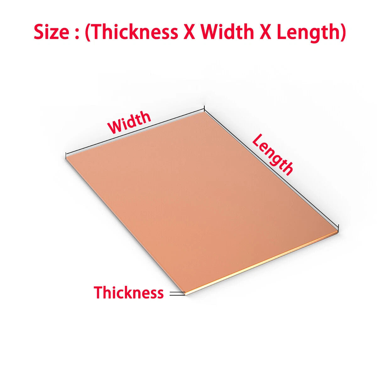 2PCS 0.5 x 460 x 520 mm 99.9% Pure Copper Cu-ETP Metal Sheet Plate