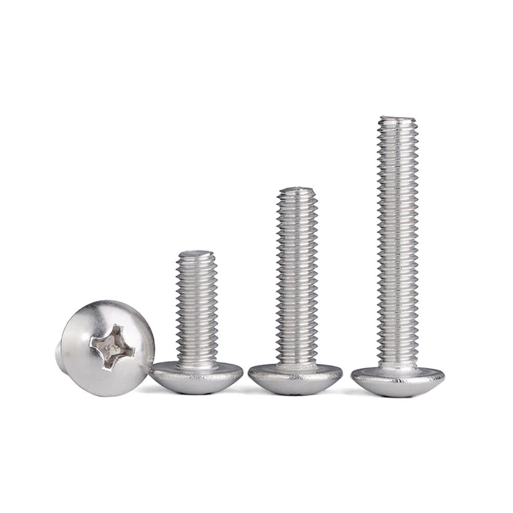 M5 M6 M8 Pozi Button Head Screws – A2 Stainless Steel, Fully Threaded