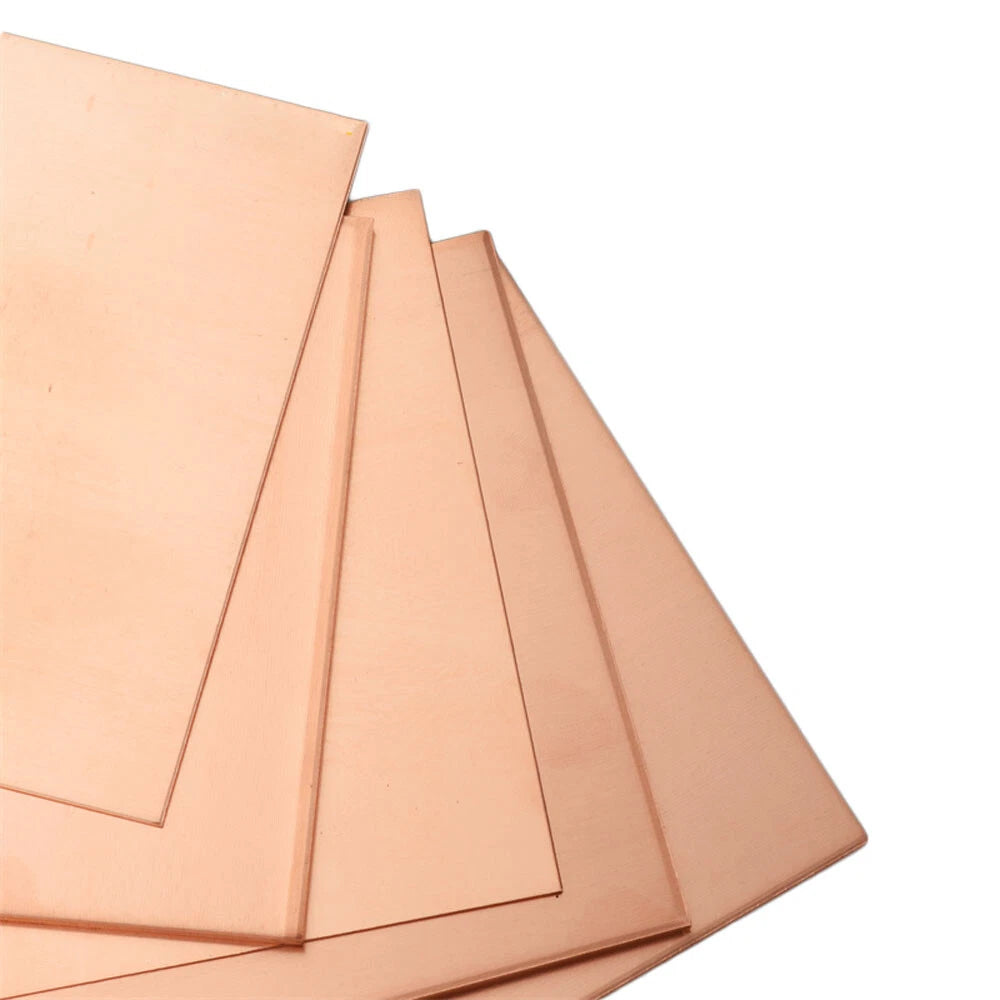 T2 Pure Copper Plate Sheet Copper Block Laser Cut 0.8mm to 5.0mm Thick Many Size