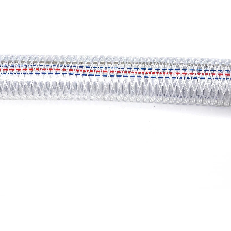 PVC Clear Flexible Reinforced Braided Hose — ID 10–102mm, 1M/2M/3M