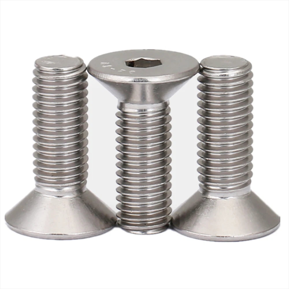 UNC A2/304 Stainless Steel Countersunk Socket Cap Machine Screws - Allen Drive Bolts