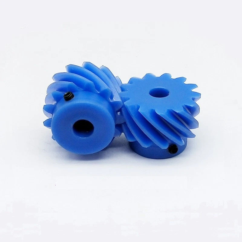 Plastic Helical Gear 2M Mod 2 45° 10T - 30T Teeth Nylon Motor Pinion Bore 6-20mm