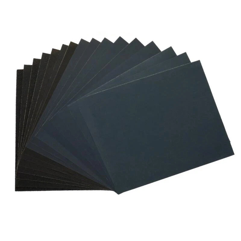 230x280mm Waterproof Sandpaper Sheets P60–P2500 | Silicon Carbide Wet Dry Sanding for Metal Wood Auto