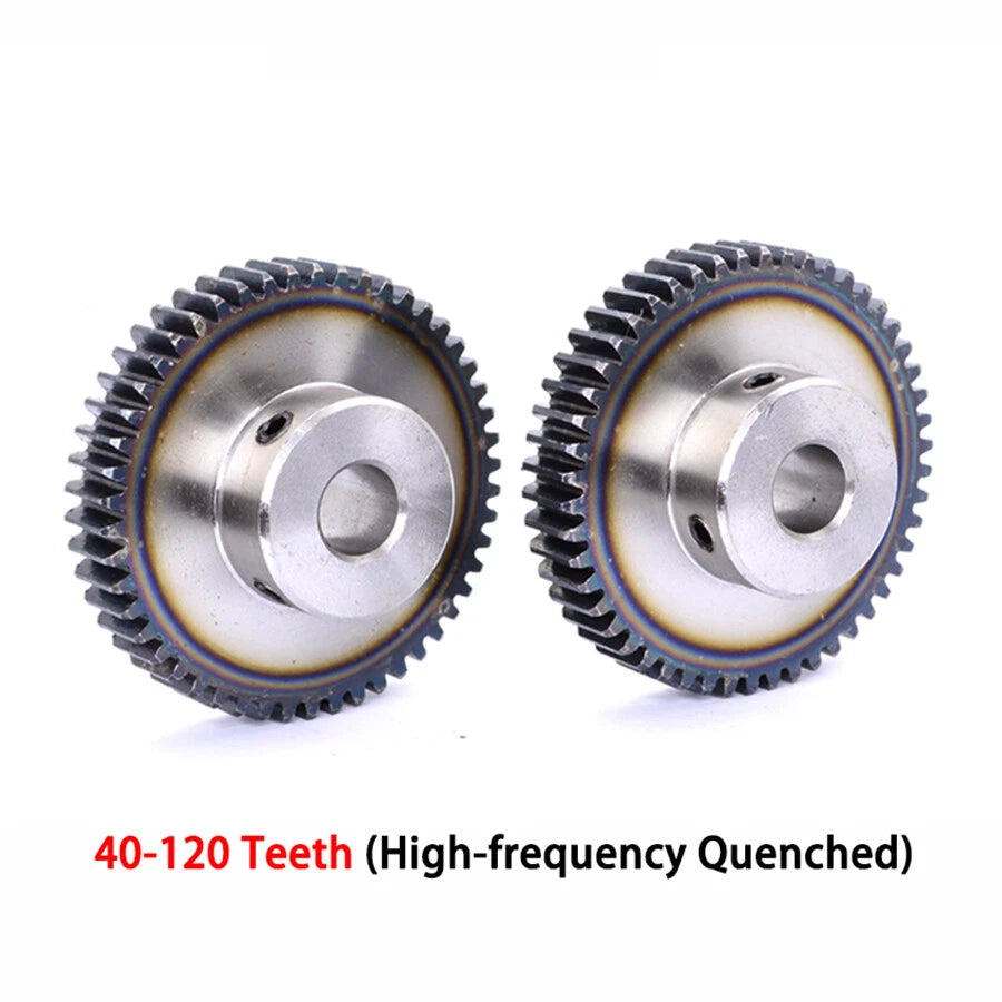 1 Mod 45# Steel Pinion Spur Gears 12-120 Teeth 5-16mm Bore With Screw Hard Tooth