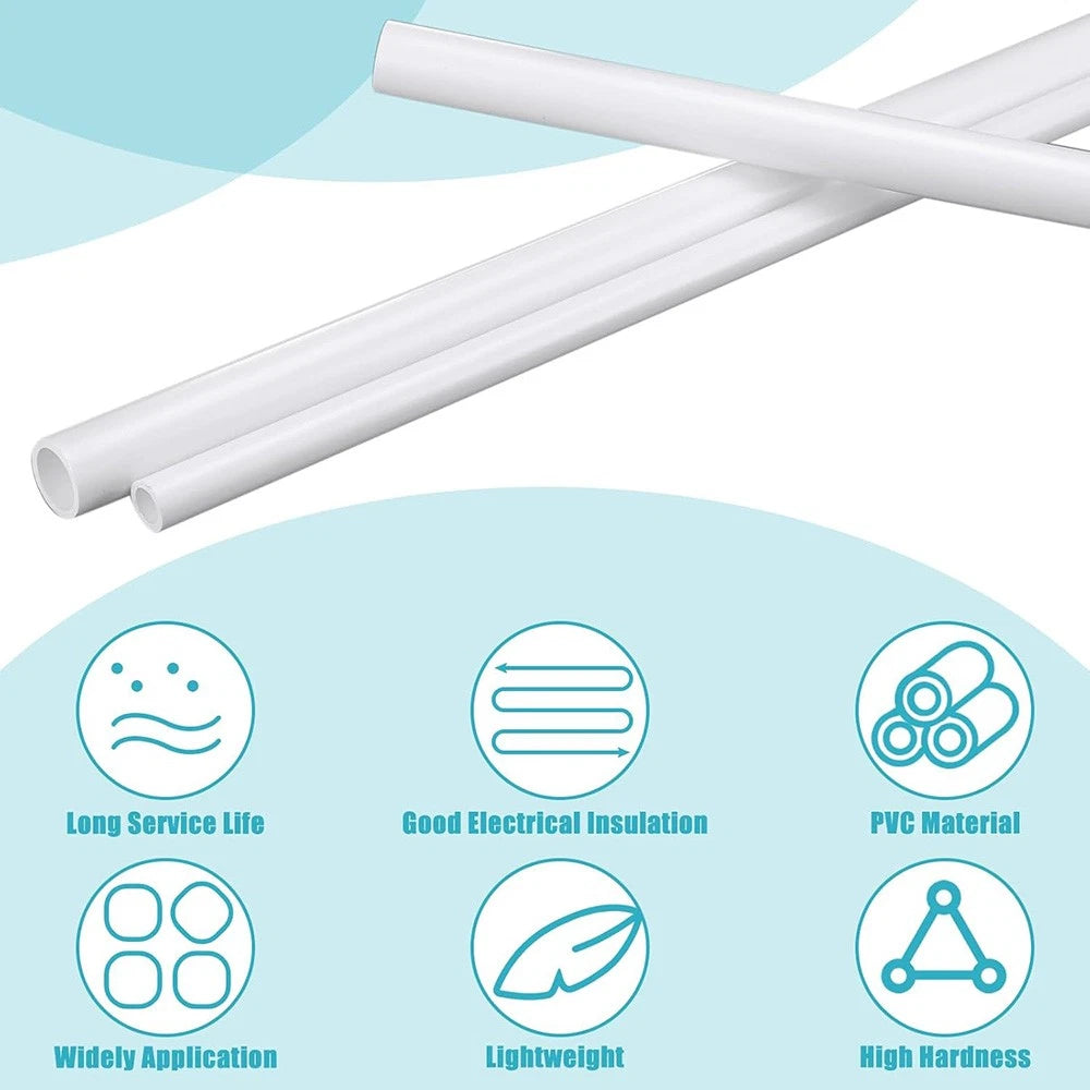 White PVC Round Tube – Rigid Pipe | OD 20–315mm | Length 50–500mm