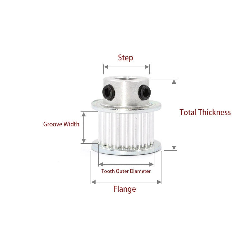 3M BF-Type Timing Belt Pulley Bore:5mm-20mm 32T~44T Applicable Belt Width:10mm