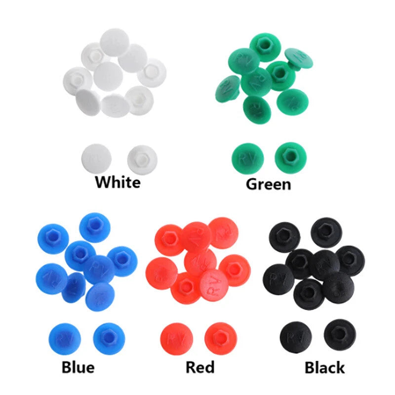 10 Pcs M5/M6 Hexagon Head Screw Caps – Dust-Proof Covers for Bicycle Stem & Bolts (Multiple Colors)
