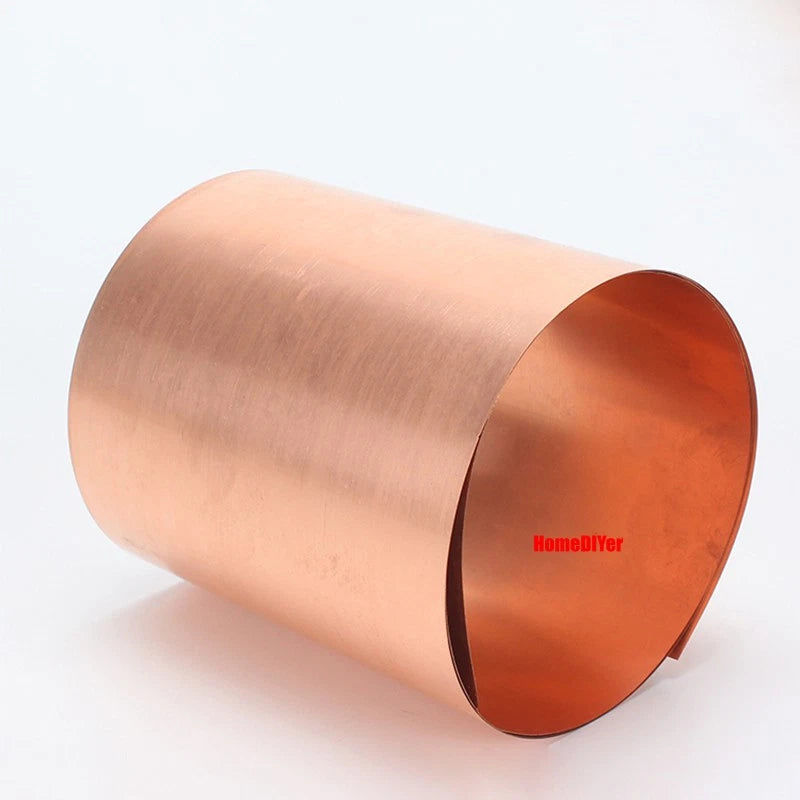 T2 Copper Sheet Strips Flexible Pure Copper Coil Thick 0.01-1mm Widths 5mm-120mm