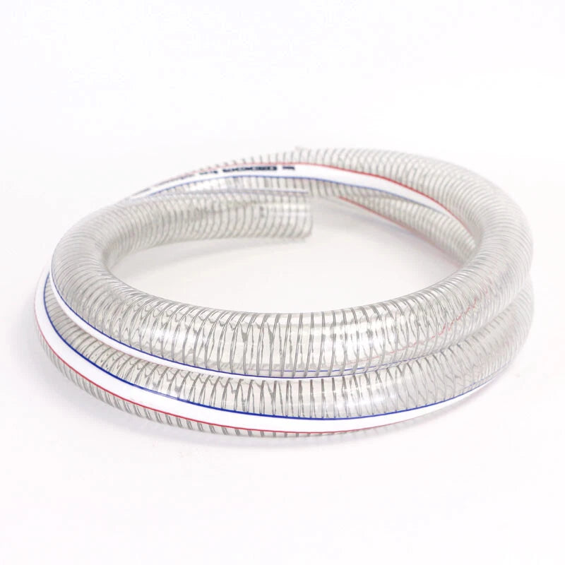 PVC Transparent Steel Wire Reinforced Pipe — ID 10–150mm / OD 15–165mm