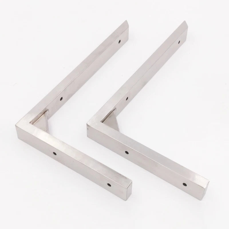 Square Tube Shelf Bracket - 304 SS L Shape for Microwave Storage Corner Bracket