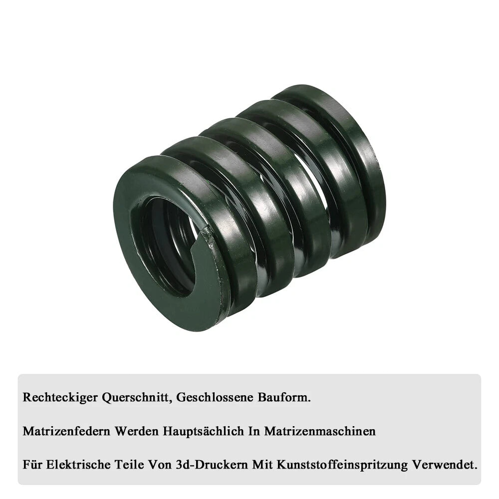 Green Heavy load Compression Die Spring 6 - 18mm Diameter & Up To 300mm Long - HomeDIYer