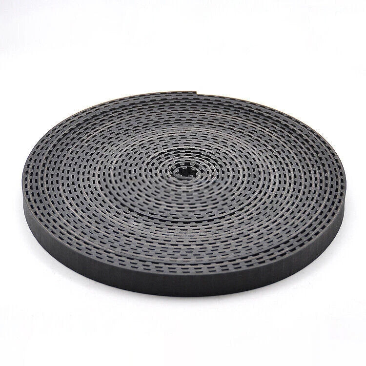Open-End Rubber Timing Belt — 2GT S2M 3M S3M 5M S5M 8M S8M MXL XL L | Black, Cut-to-Length