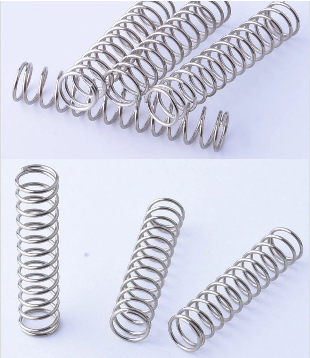 Stainless Steel Compression Springs 0.4mm Wire 5mm-50mm Long | Small DIY Springs