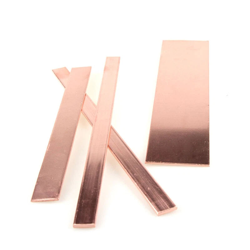 T2 Copper Flat Bar Pure Cu Electrical Copper Bus Bar Strip Metal Sheet 500mm