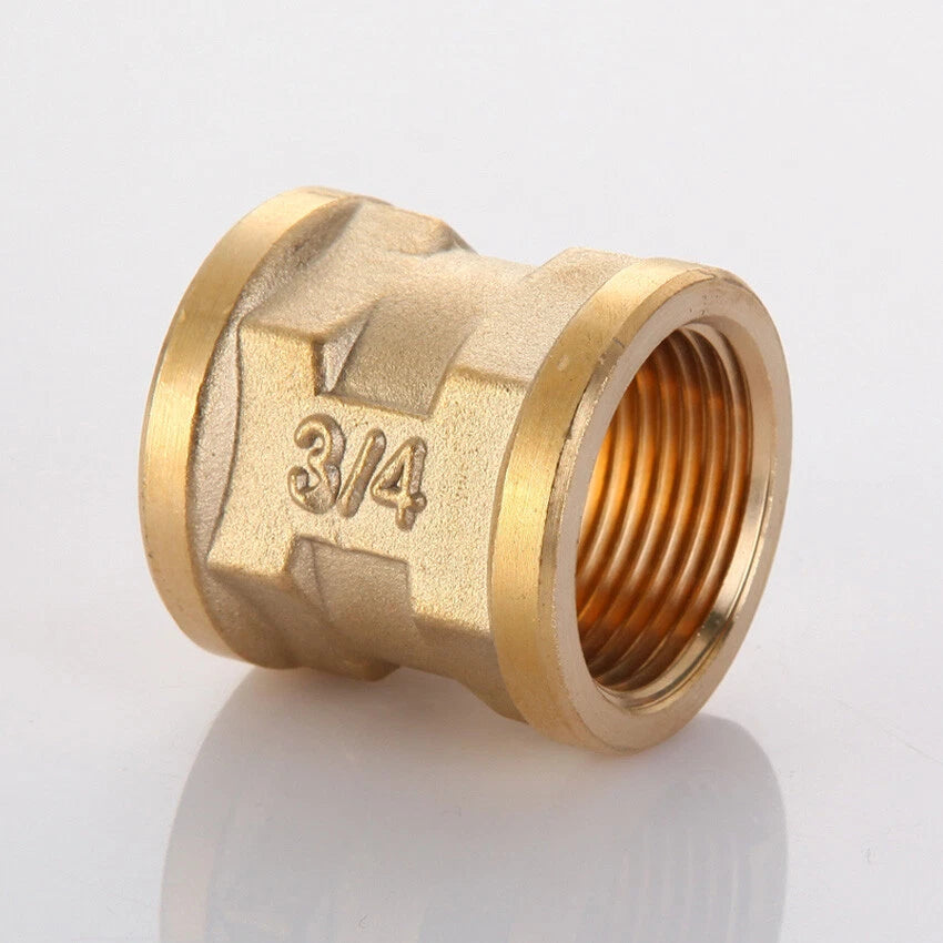 BSP Female Thread Brass Pipe Fitting Adapter | Coupler Connector 1/2" 3/4" 1"
