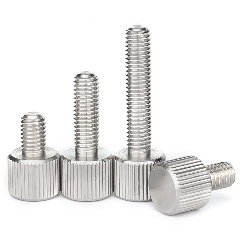 M3 Knurled Thumb Screws A2 Stainless Steel Flat Head Thumbscrew Bolts 6mm to 20mm - HomeDIYer