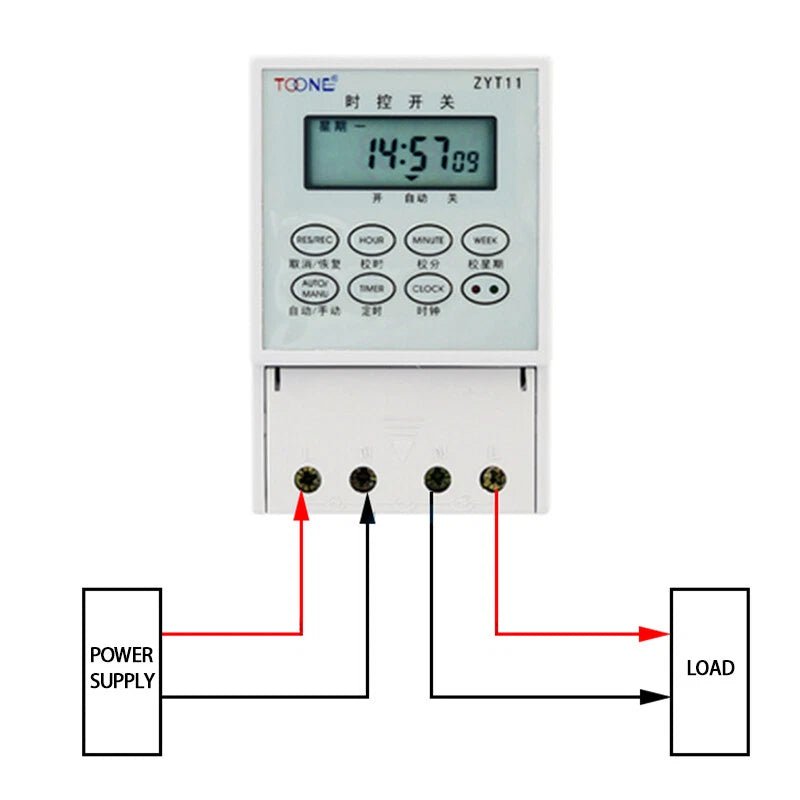 Time Switch AC 220V Timer + Contactors 2.2KW - 25KW for Street lights Billboards - HomeDIYer