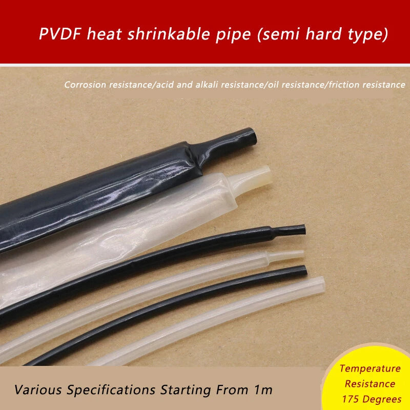 PVDF Heat Shrink Tubing — Electrical Cable Sleeving Insulation, 0.8mm–19.1mm
