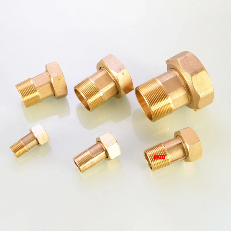 BSP Brass Pipe Fittings — Male to Female Thread Adapter for Water Meter & Pump