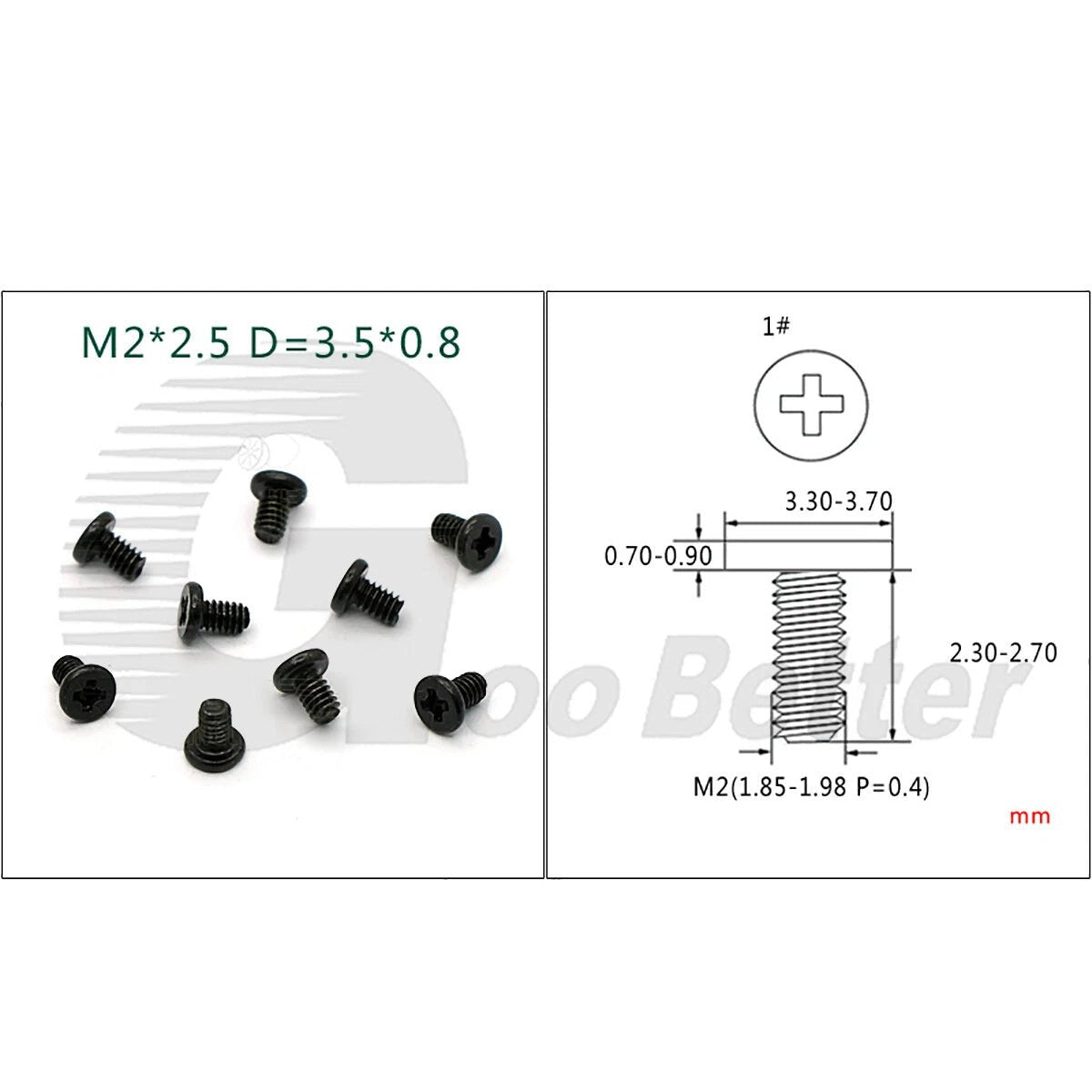 M2 Thin Wafer Head Machine Screws | Ultra - Low - Profile Flat Head | Zinc / Ni / Stainless | 2–21mm - HomeDIYer
