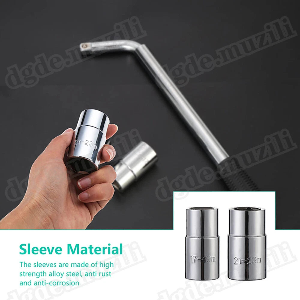 Extendable Wheel Telescopic Car Van Brace Socket Tyre Nut Wrench 17-19-21-23mm