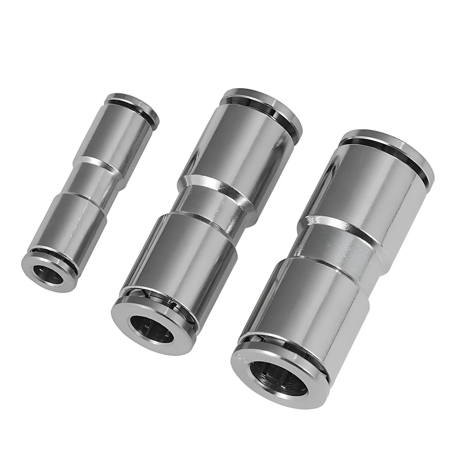 Stainless Steel Pneumatic Straight Push-to-Connect Hose Fitting | Inline Air Tube Connector