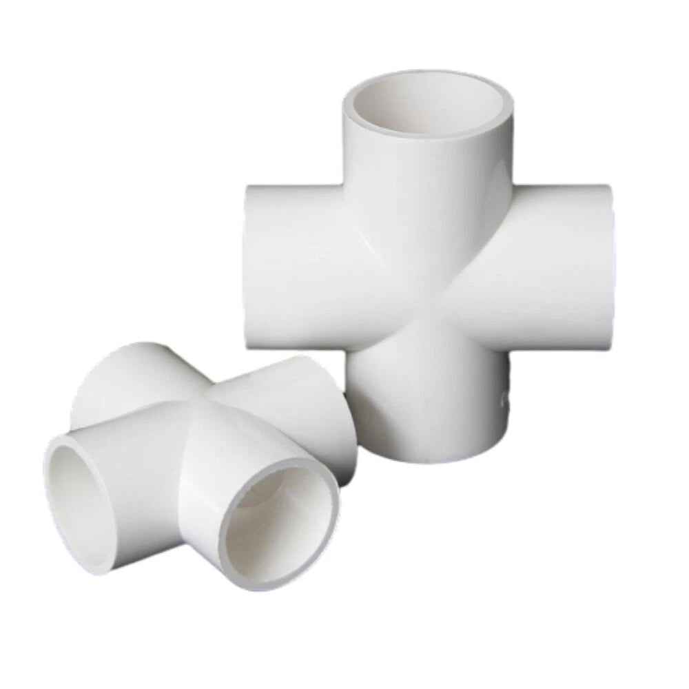Cross PVC Fittings 4-Way Cross Elbow Fitting for Building Heavy 20 25 32 40 50mm