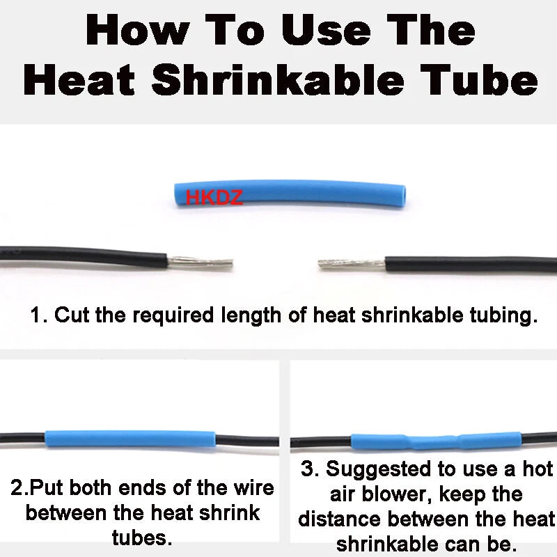Heat Shrink Tubing Cable Adhesive 3:1 Heatshrink Sleeving Tube Car Φ1.6mm-Φ85mm