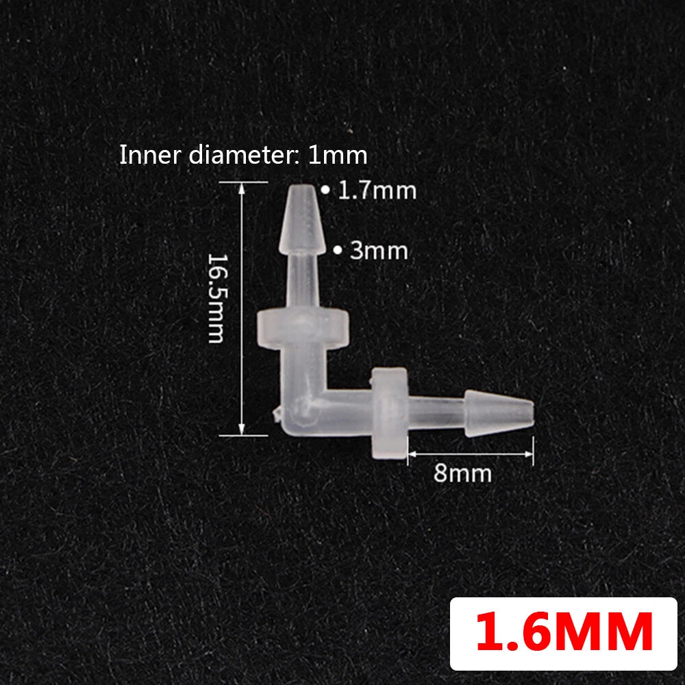 Plastic Elbow Barb Hose Connector — L-Piece Tube Joiner for Air, Fuel & Water (1.6mm–20mm)