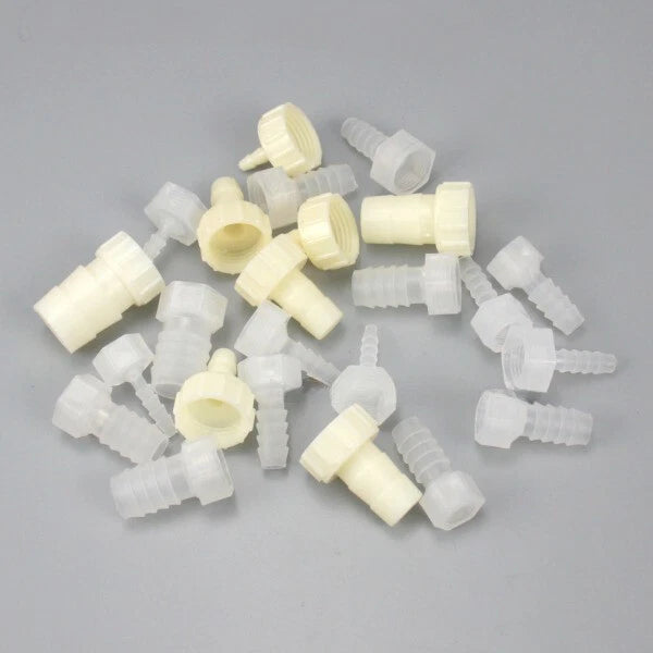 Plastic Hose Barb Fittings with 3/8" Female Thread — Straight Tube Connector
