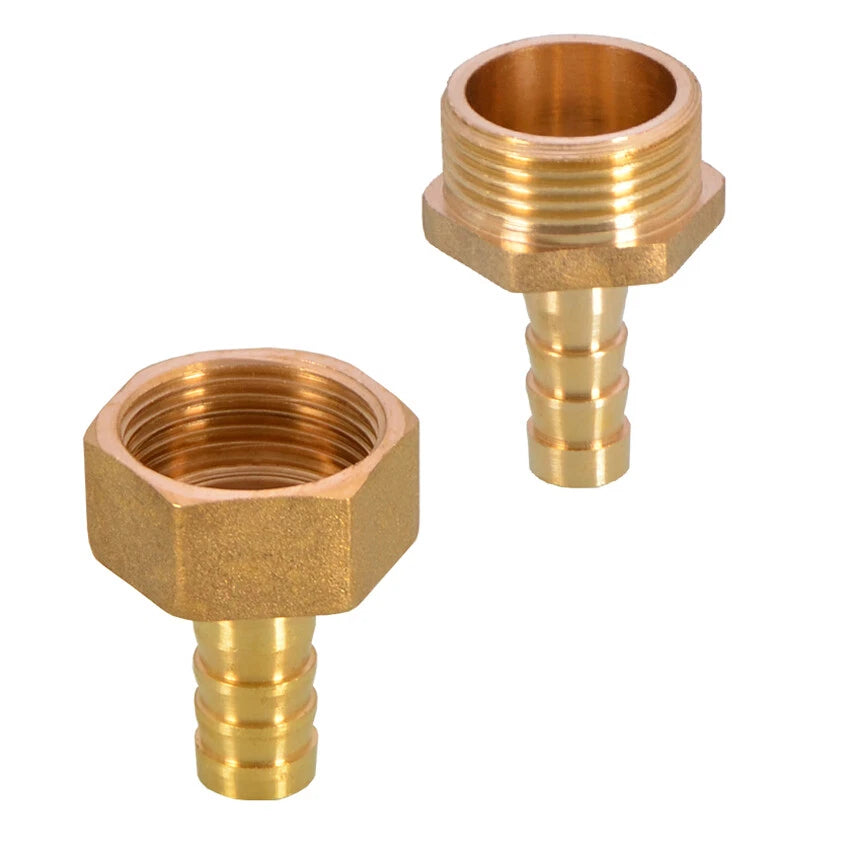BSP Thread Fittings x Barb Hose Tail End Connector Splitter For Air Fuel Water
