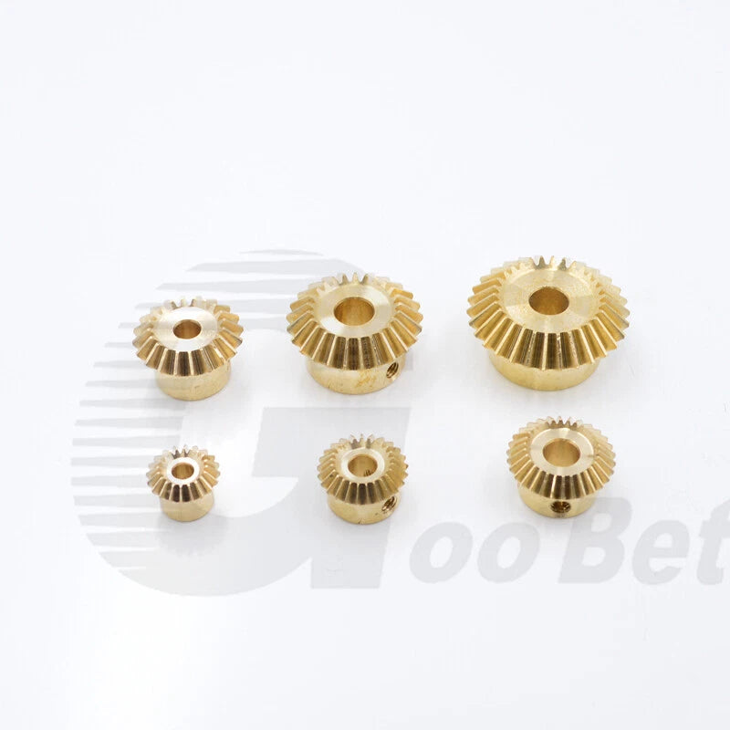 Mod 0.5/0.8/1/1.5 Bevel Gear Set Brass 1:1 Pairing 15/20/25/30 Tooth Miter Gear