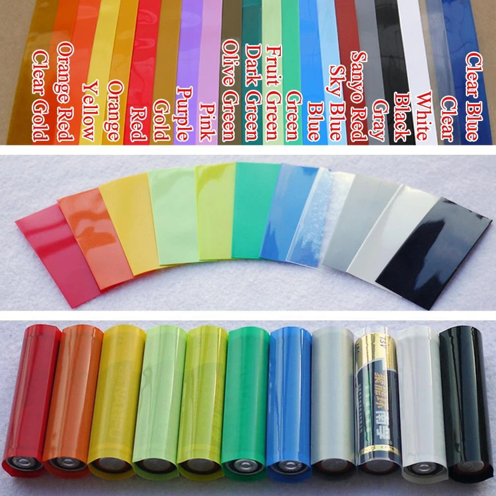PVC Heat Shrink Tubing for RC Battery & 18650 Cells — 7mm to 120mm, Multicolor