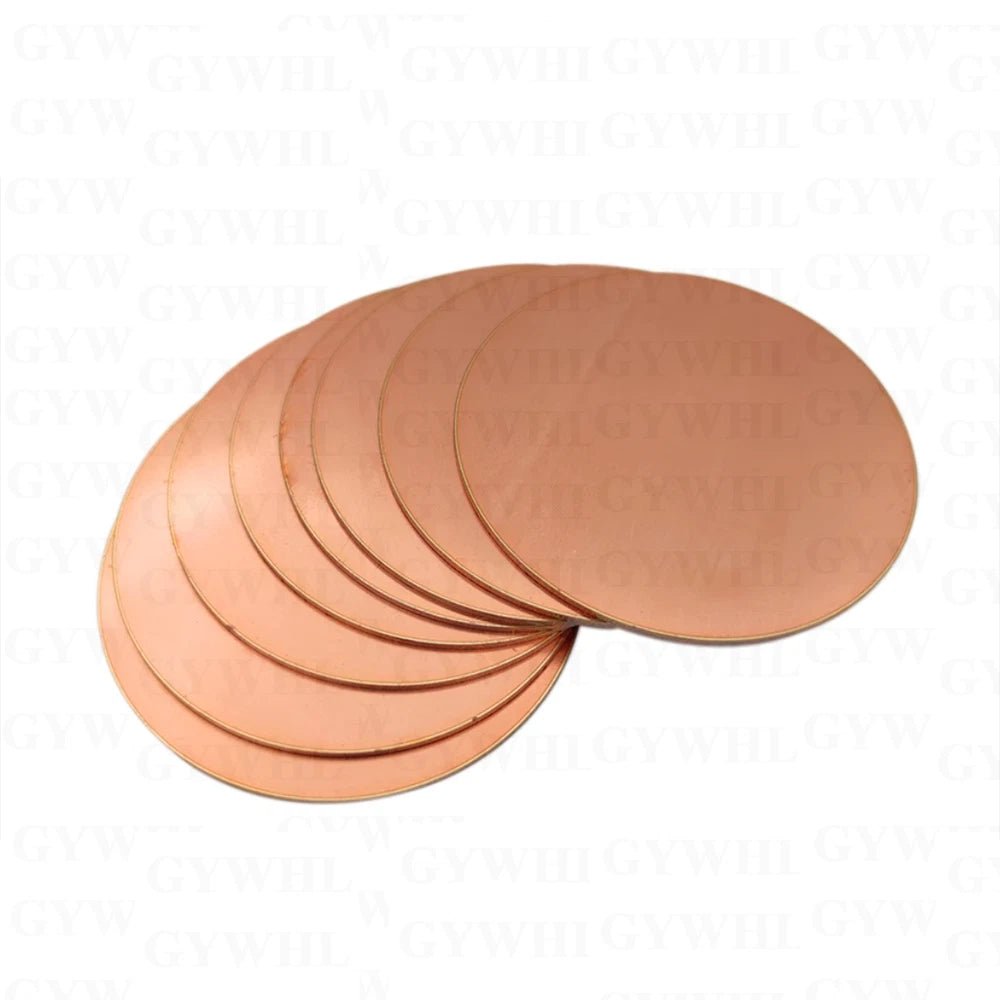 T2 Solid Pure Round Copper Sheet Flat Round Copper Disc Blank Round Metal Sheet - HomeDIYer