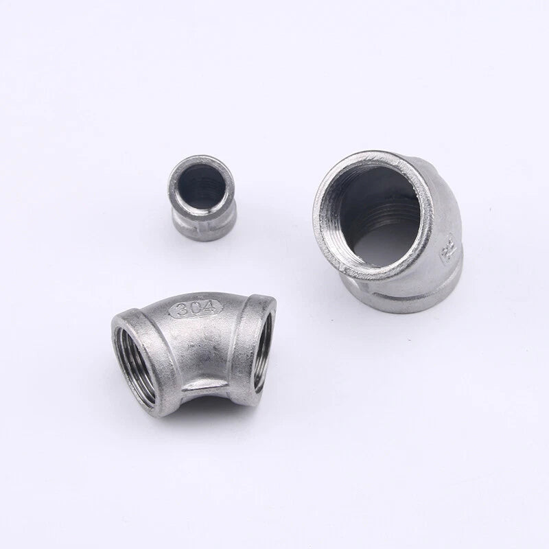 Stainless Steel 304 BSP 45° Elbow Pipe Fitting — Threaded Male × Female & Female × Female